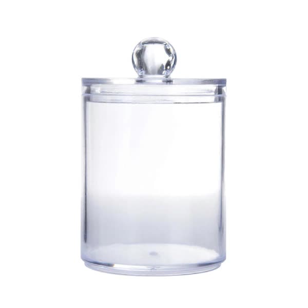 Sophisticated Crystal Glass Apothecary Jars with Removable Lids for Bathroom Vanity Organizers and Decor — image 2