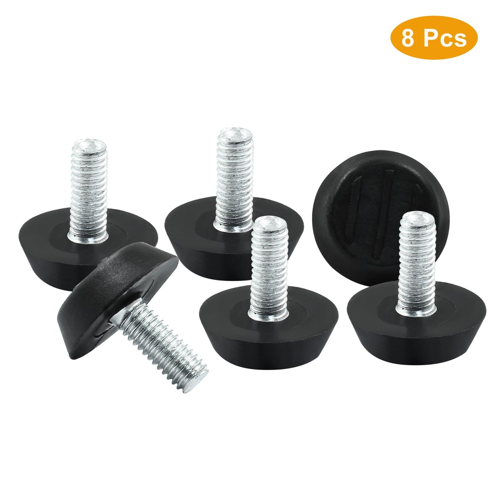 10 Pcs Furniture Lvelers M6 x 15mm Table Leg Levelers, Levelling Foot Screw on Furniture Adjuster Mini Adjustable Feet — image 5