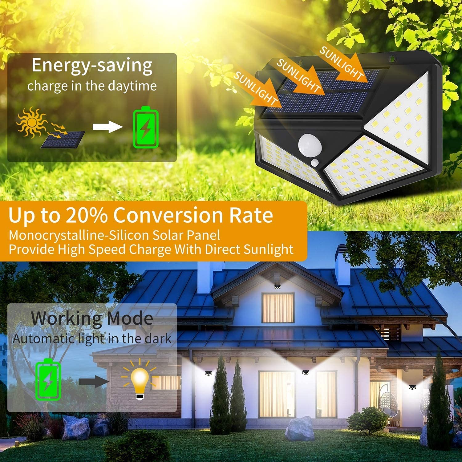 100 Waterproof LED Solar Fairy Light Outdoor with 8 Lighting Modes for Home,Garden and Decoration (4 pack) โ image 6