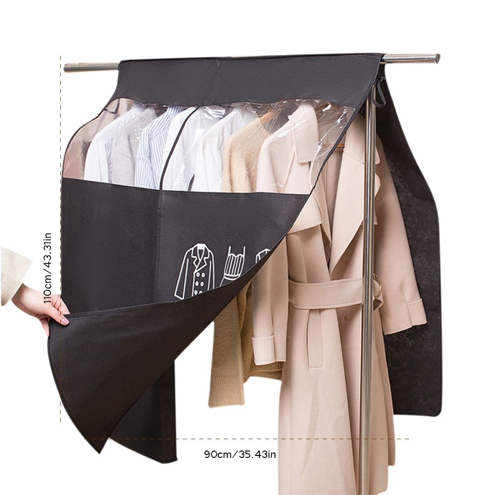 Non Woven Fabric Clothing Dustproof Covers Home Dust Cover Wardrobe Hanger — image 2