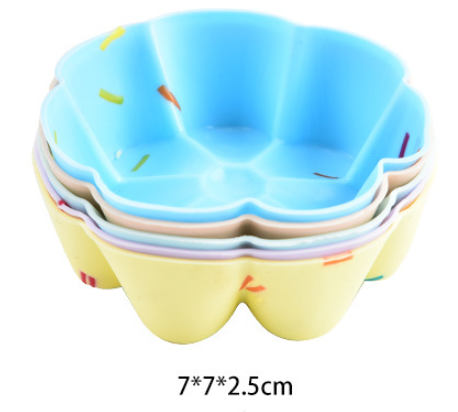 Style 8 Silicone Mini Cake Molds (30 Pack) - For Cupcakes, Desserts (7 × 7 × 2.5cm) — image 2