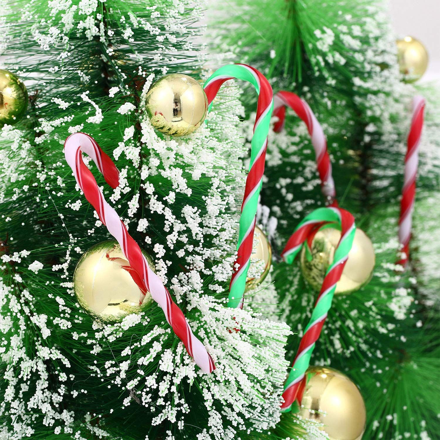 12pcs Christmas Candy Cane Twisted Plastic Candy Cane Xmas Tree Decoration for Christmas Tree Hanging Ornaments โ image 4