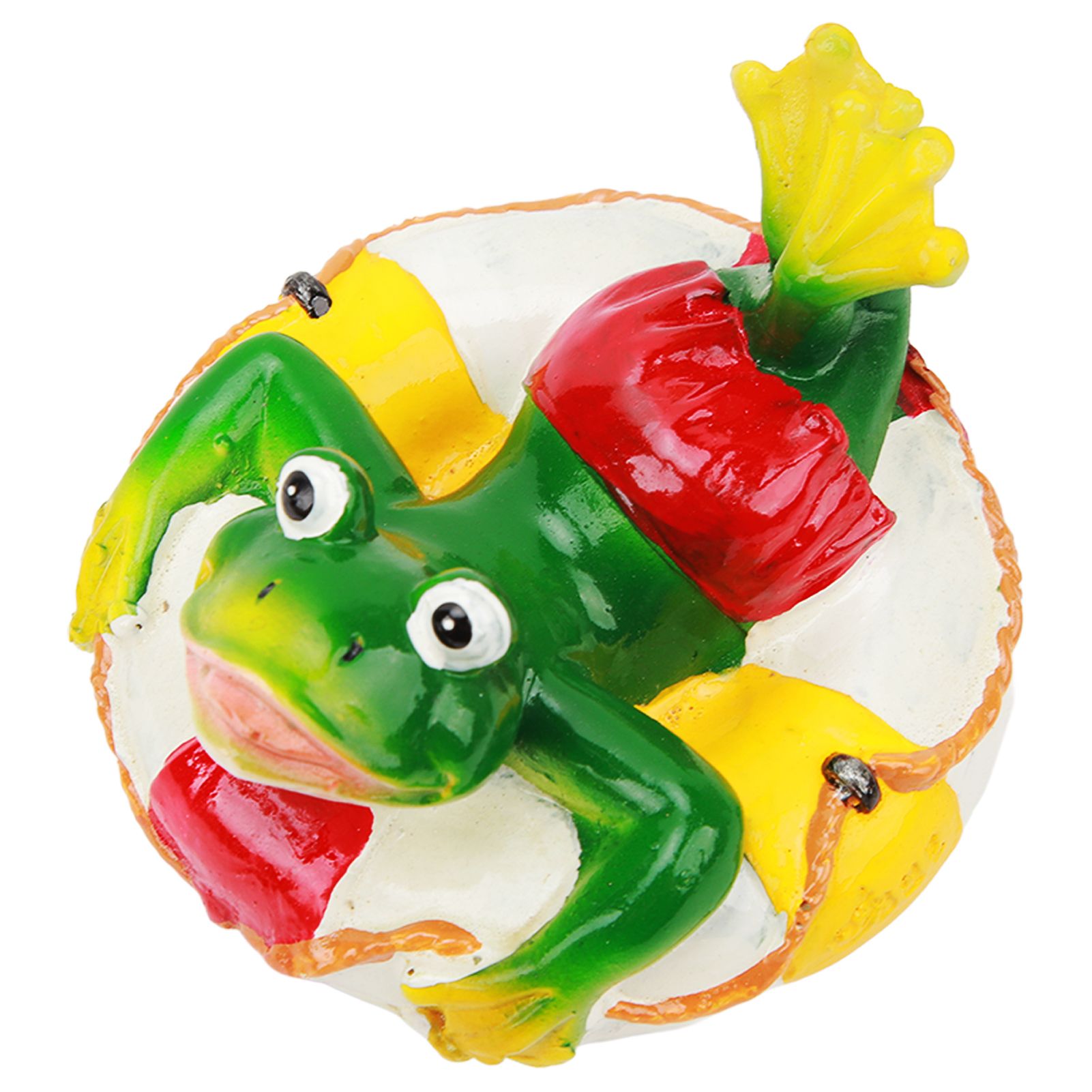 Frog Pond Ornaments Resin Colorfast Easy Float Water Floating Frog Garden Statue for Home Garden Yard Swimming Ring Frog โ image 5