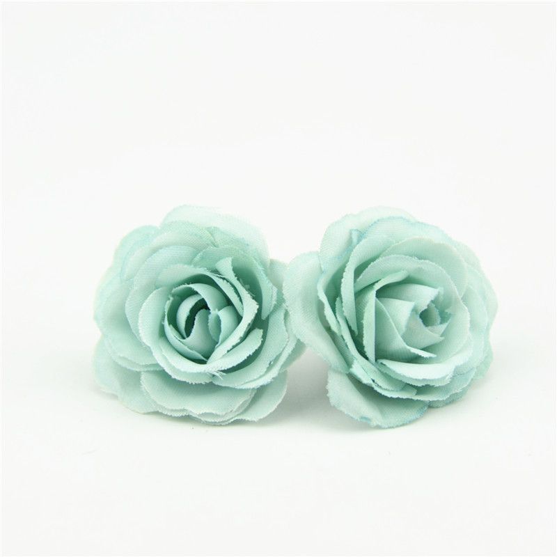 25 Pieces 3cm Mini Fake Rose Flower Heads Artificial Roses for Valentine Day Wedding DIY Decor Craft- Roses for DIY Wedding