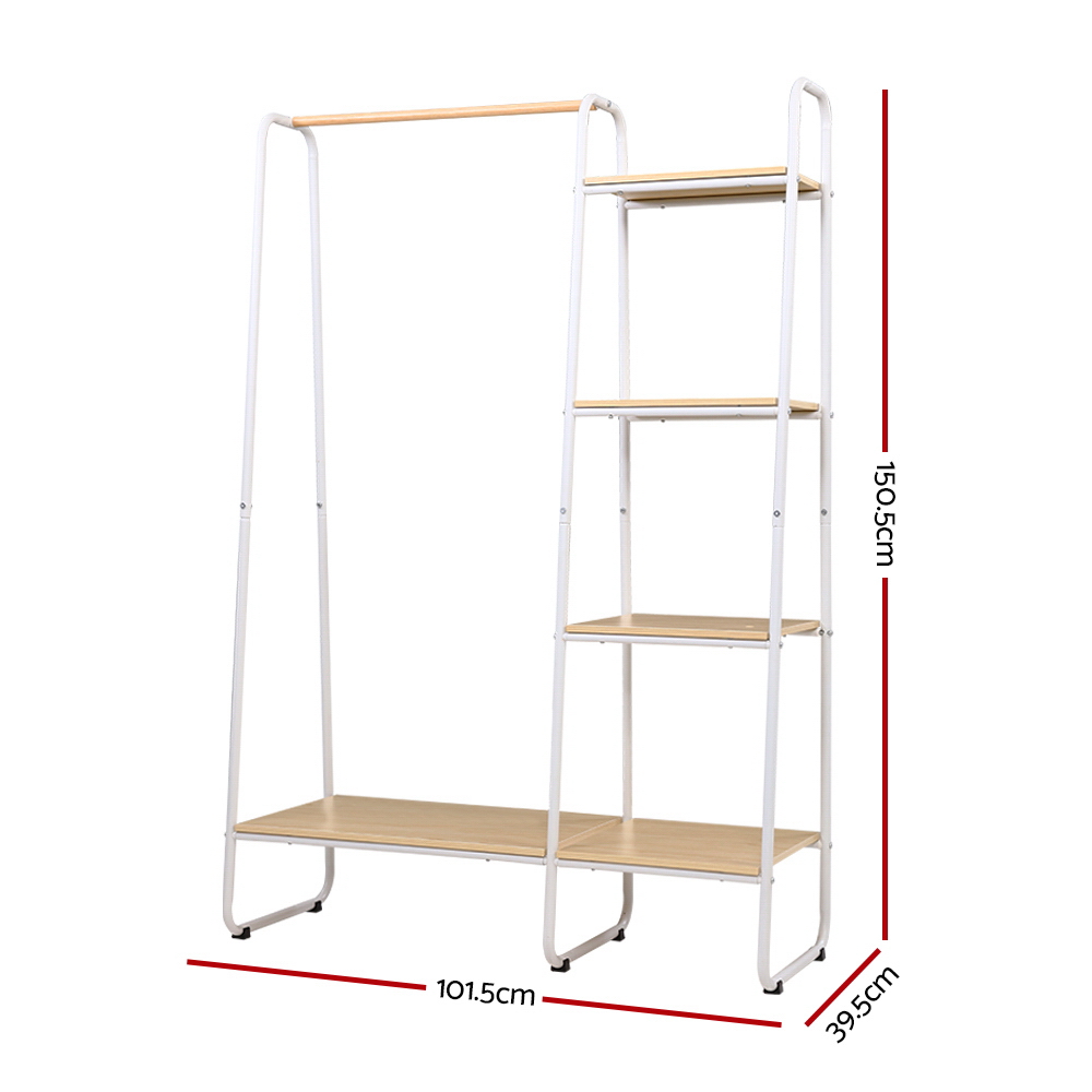 Artiss Wardrobe Clothes Rack Airer Coat Stand 150cm — image 4