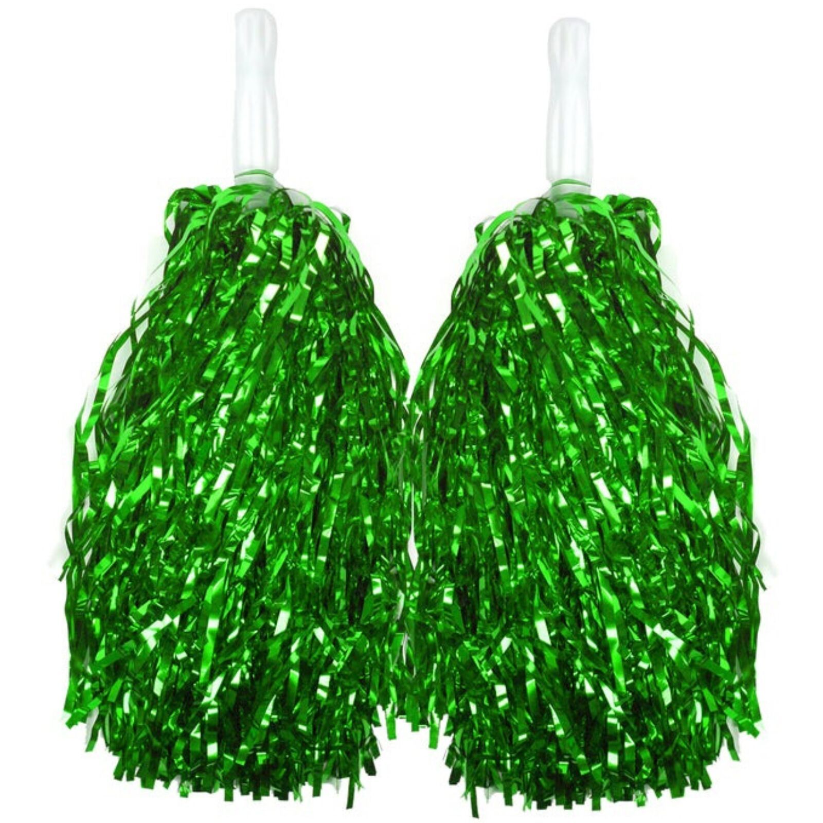 Green & Yellow Metallic Cheerleading Pom Poms – 12-Pack (6 Green Pairs & 6 Yellow Pairs) Australia Day — image 4