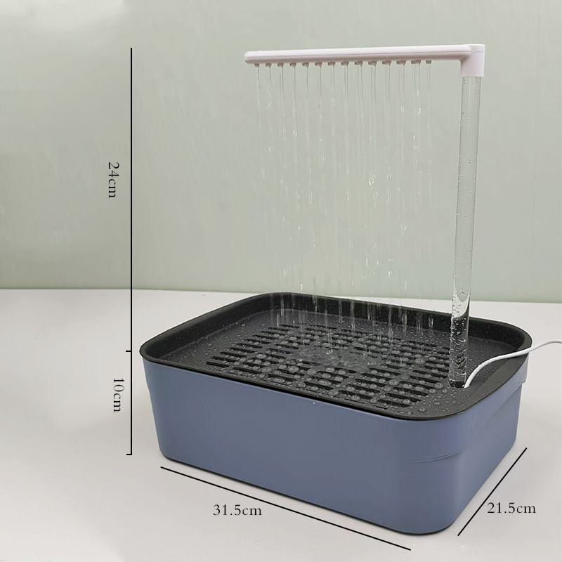 Automatic Bathing Tub (Plastic) Size: 315mm*215mm*340mm Color: Blue for Parrots (1pc) โ image 3