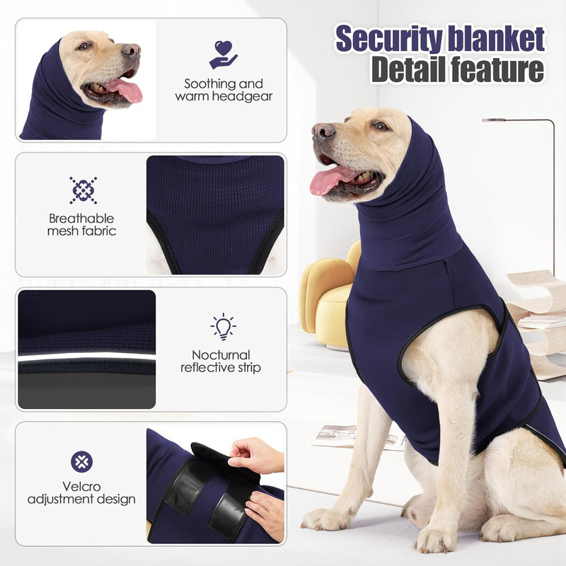 Pet Products Dog Anxiety Vest and Coat, Vet Visits and Separation - Keep Pet Calm, Dog Jacket for Thunder, Fireworks, Anti Anxiety Vest for Dogs and Cat Body — image 3