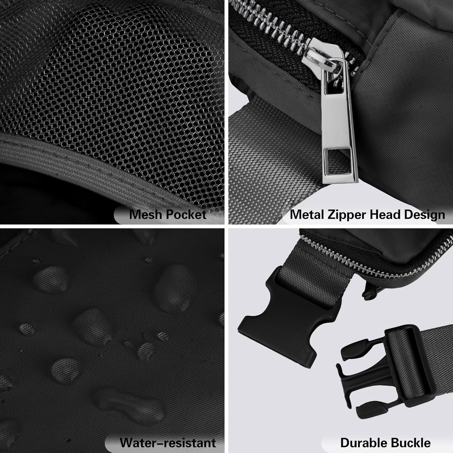 Mini Black Fanny Pack for Women & Men,Valentines Day Gifts for Girls Teens Kids Daughter Sister Her,Trendy Stuff Crossbody Bags Cute Everywhere Belt โ image 6