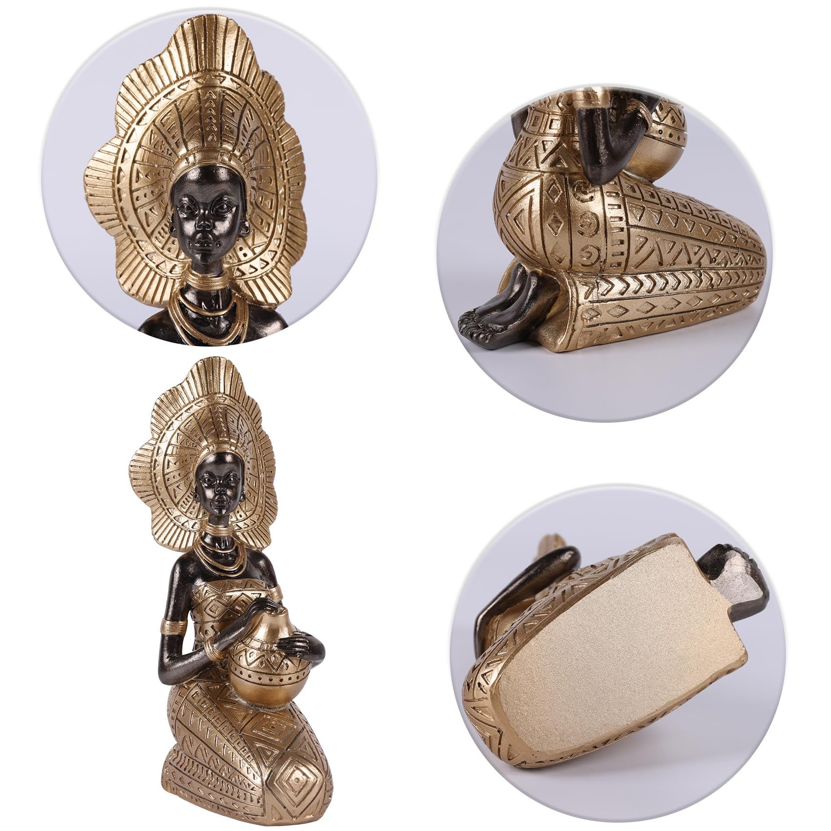 Unique African Lady Statues with Rich Tribal Essence,Sculptures for Home Decor,Weddings and Holidays,Exquisite Handcrafted — image 4