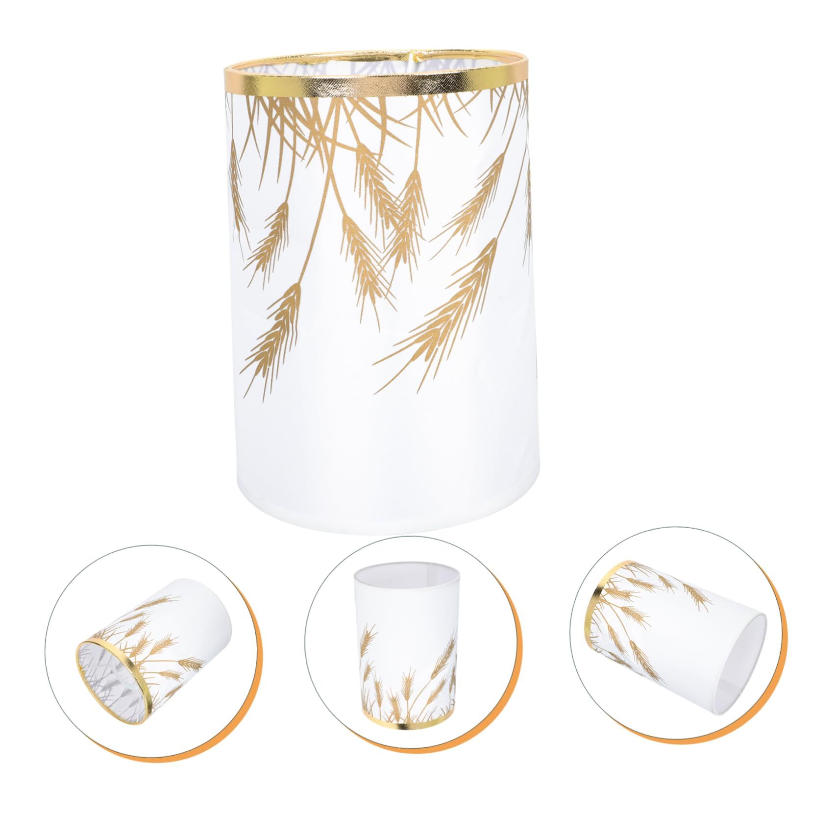 Desk Lamp Shade Lampshade Cylindrical Wall Lamp Shade Metal Fabric Lampshade housing(1pcs) — image 5