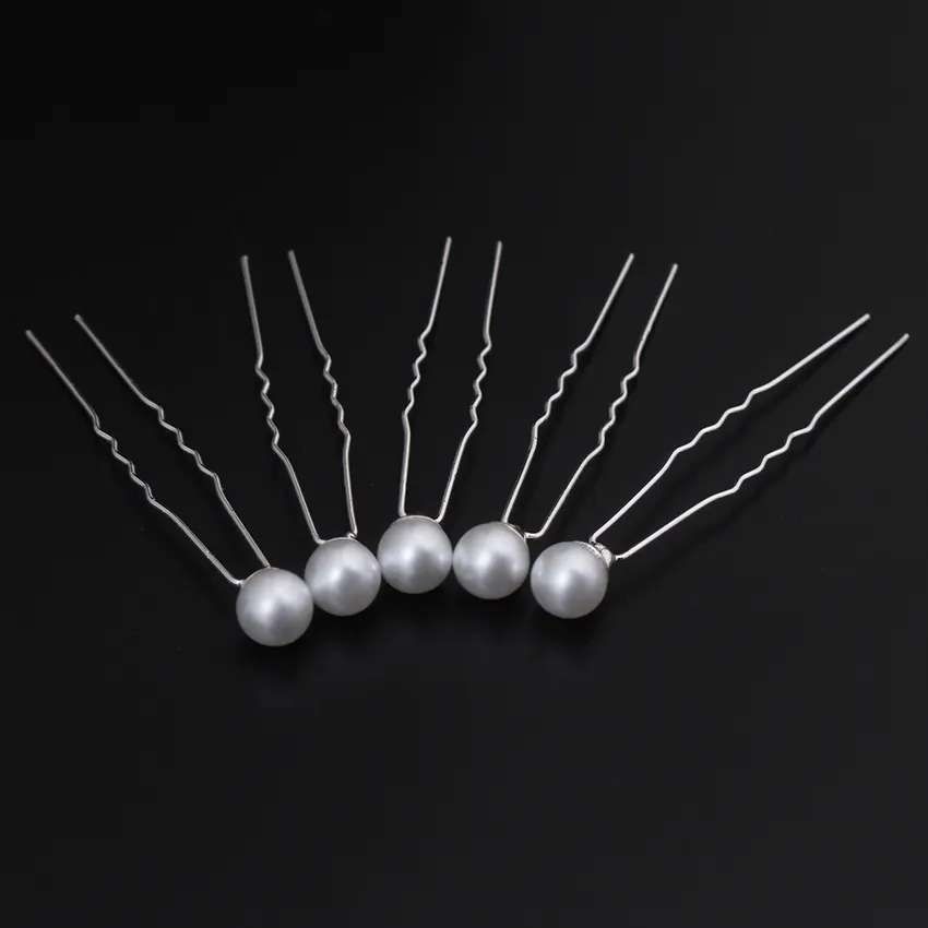 20 Pcs Wedding Hairpins with Pearls in White — image 5
