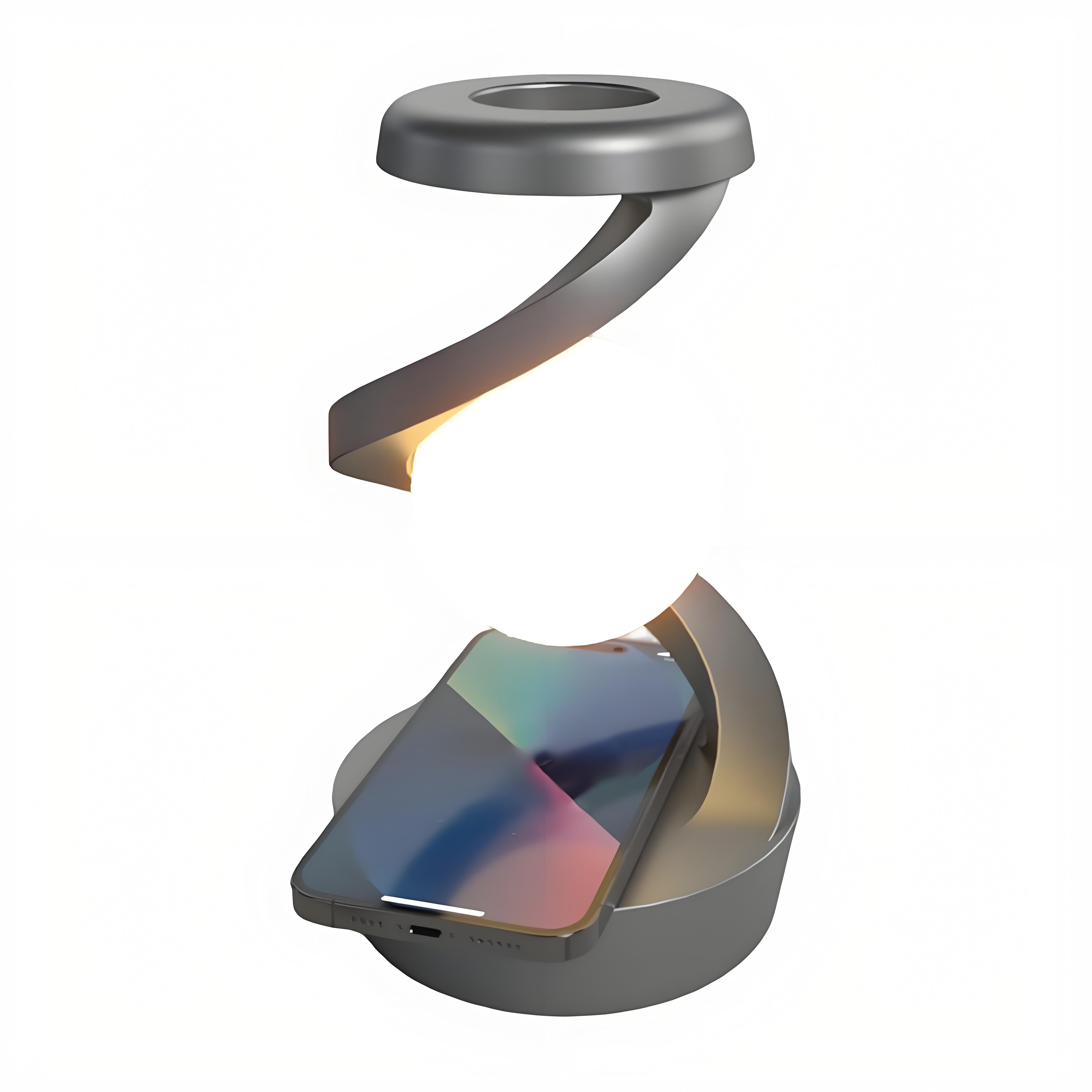 Rotating Levitating Night Light with RGB Colors & Wireless Charging: 1-Second Palm-Activated Spin, Motion-Sensing – Futuristic Lighting for