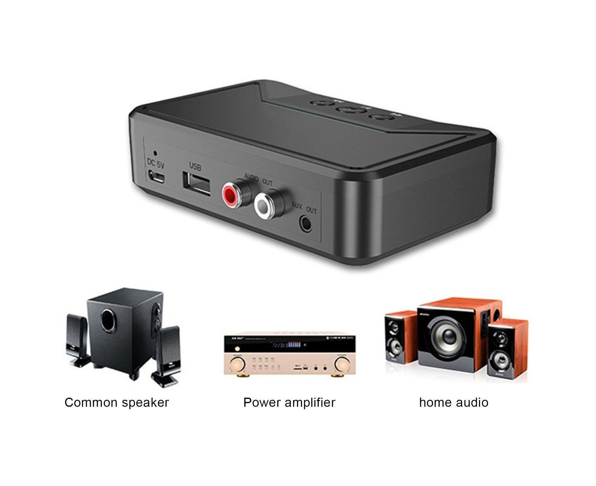 Car Wireless NFC Bluetooth-compatible 5.0 Receiver AV AUX HiFi Stereo Audio Music Adapter - Black — image 3