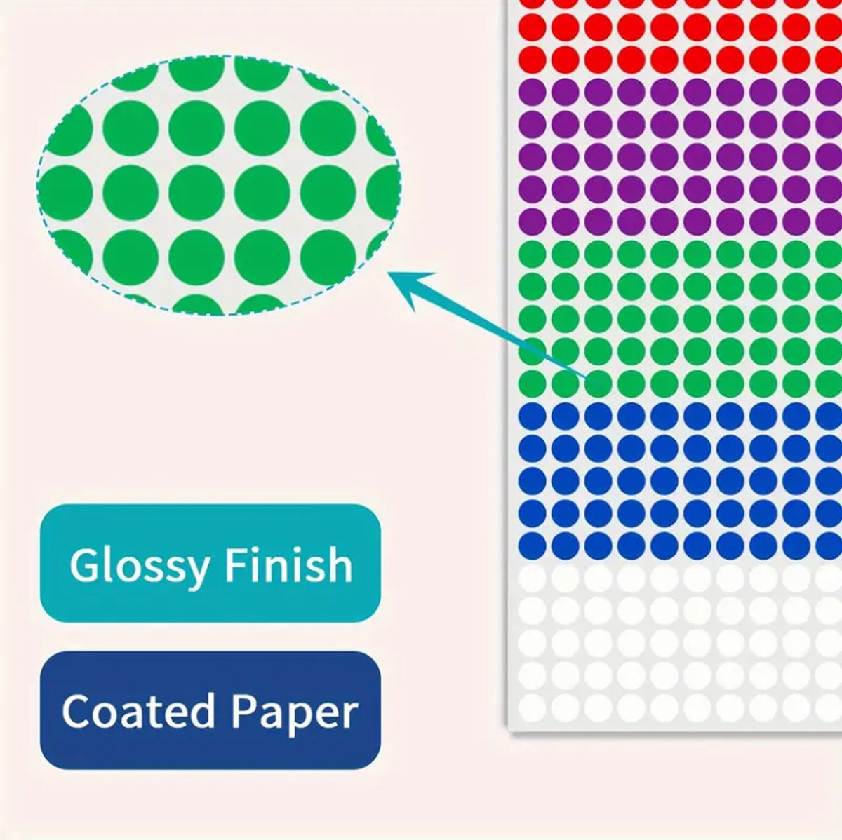 Round stickers - Small dot stickers 6mm for Bullet Journal - 2750 pieces — image 2