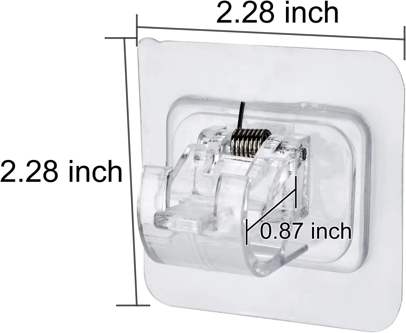 Curtain Rod Brackets 4 Pack No Drill Self Adhesive Heavy Duty Wall Mount Hooks for Home Window Curtains Clear, Self-Adhesive Backing โ image 2