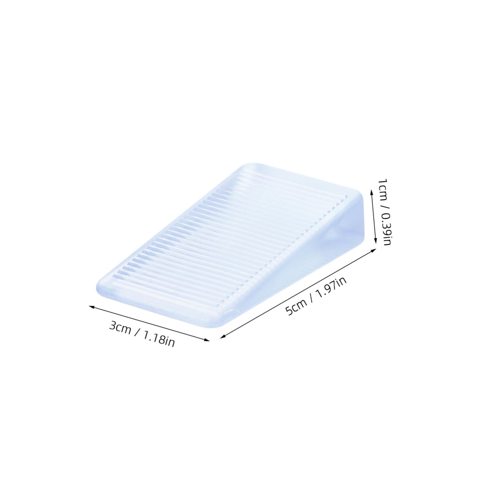 4pcs Furniture Mat Clear Plastic Table Cloth Door Jam Rubber Wedge Shims Plastic Tablecloth Door Wedge Table Leveler Cabinet — image 2