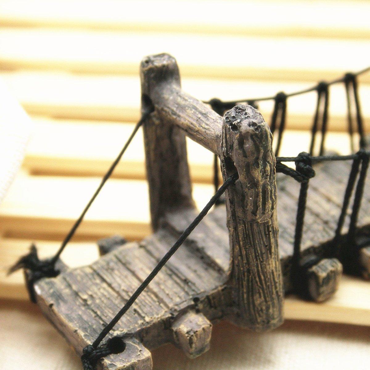 Resin Bridge Aquarium Decoration Fish Tank Accessories Shrimp Tortoise Climbing - Suspension Bridge-L โ image 5