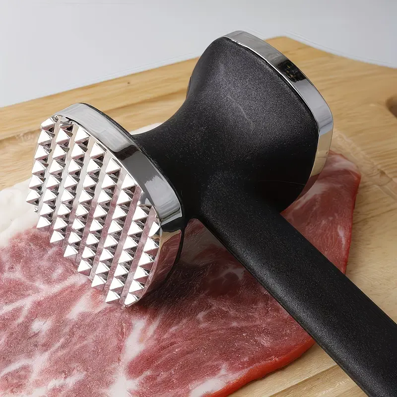 Dual-Sided Multi-Function Meat Mallet, 36 Spikes for Deep Tendon Cutting & Tenderizing, Flat Side for Smashing Cucumbers & Garlic, Nylon Handle with โ image 6