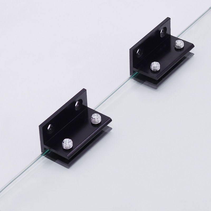 Glass clamp, Glass Holder, Aluminum Alloy Glass clamp Bracket clamp Glass Cabinet 0.32"（8mm）-0.48"（12mm） Thickness (8pcs) — image 2