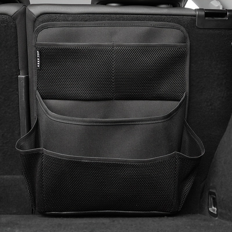 3 Pcs Black Premium Car Back Seat & Trunk Organizer - Multi-Pocket Hanging Storage Bag โ image 5