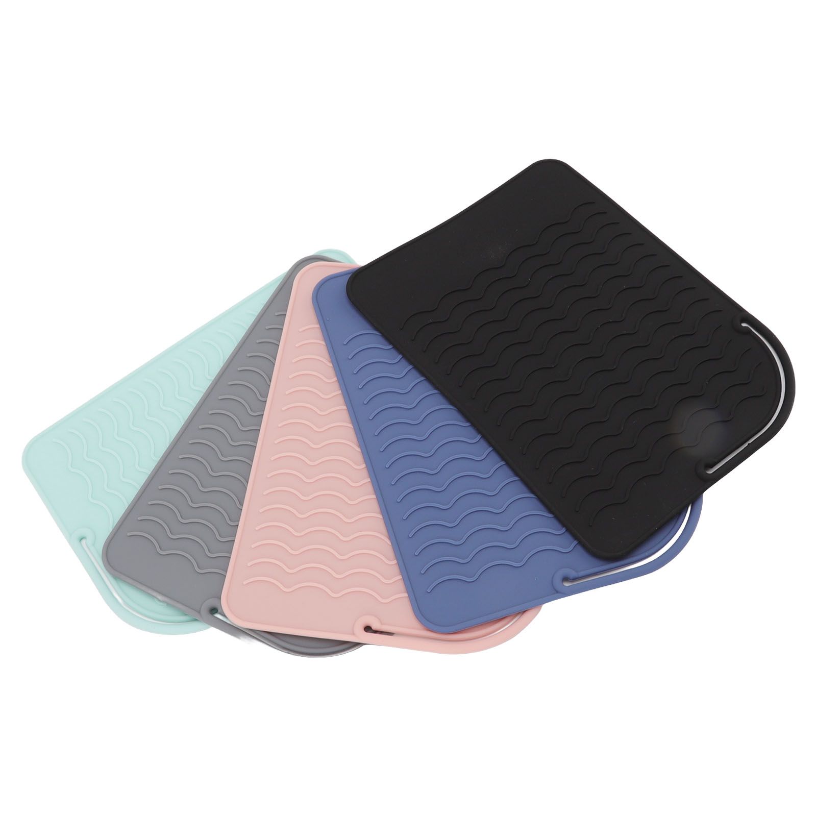 5Pcs Heat Resistant Silicone Mat Pouch for Curling Irons Hair Straighteners Flat Irons — image 6