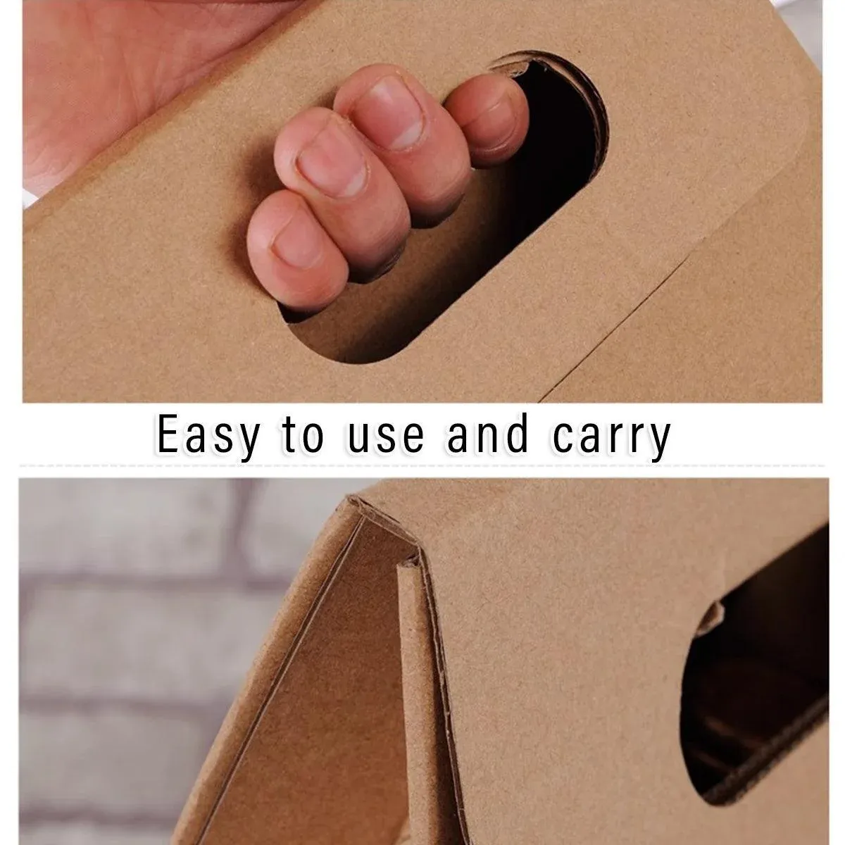 30pcs Kraft Paper Wine Box for Gift Packaging Portable Wine Bottle Storage Box - Double โ image 5