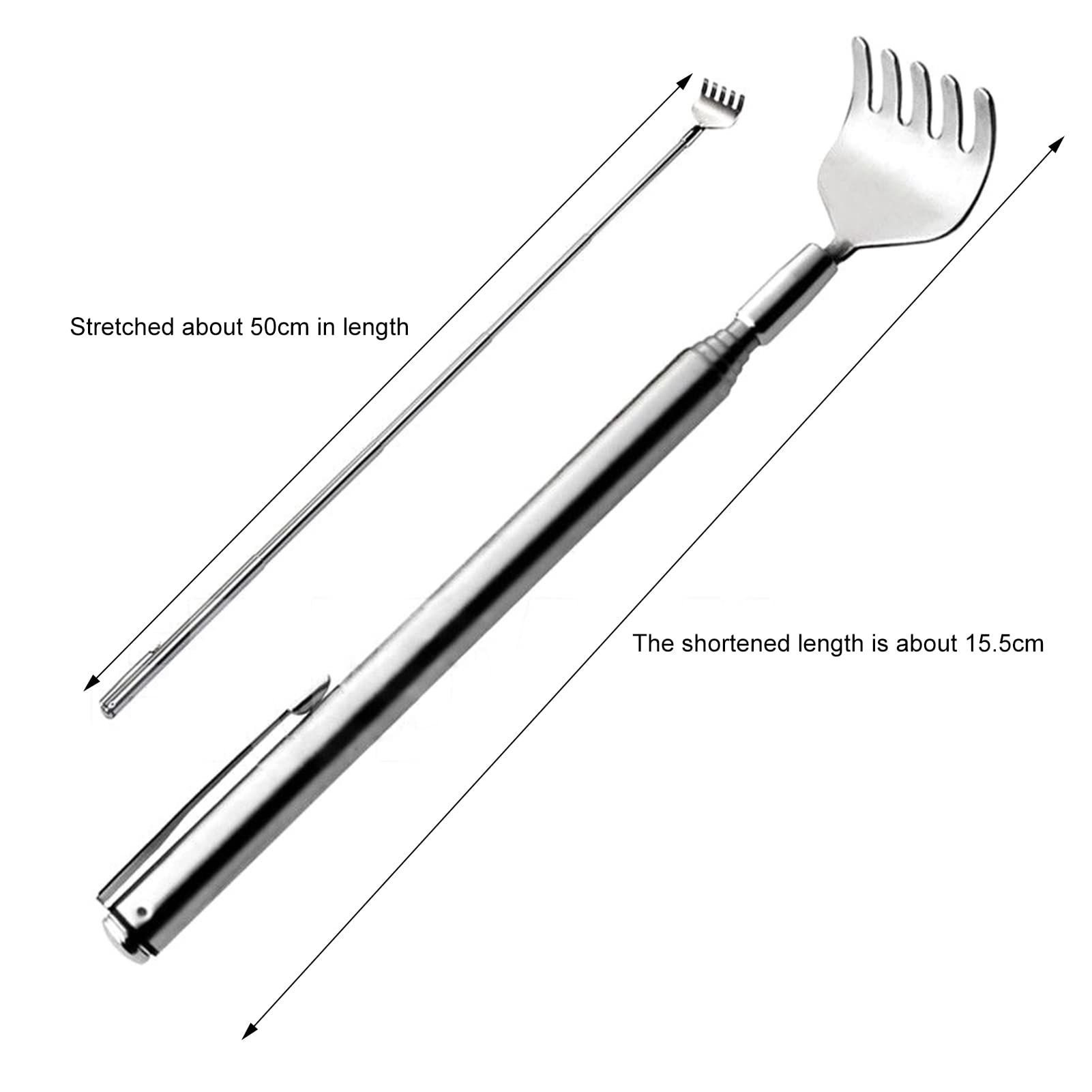 Back Scratcher for Men Women,Extendable Stainless Steel Telescoping Backscratchers Relieve Itching Compact Convenient Hand — image 3