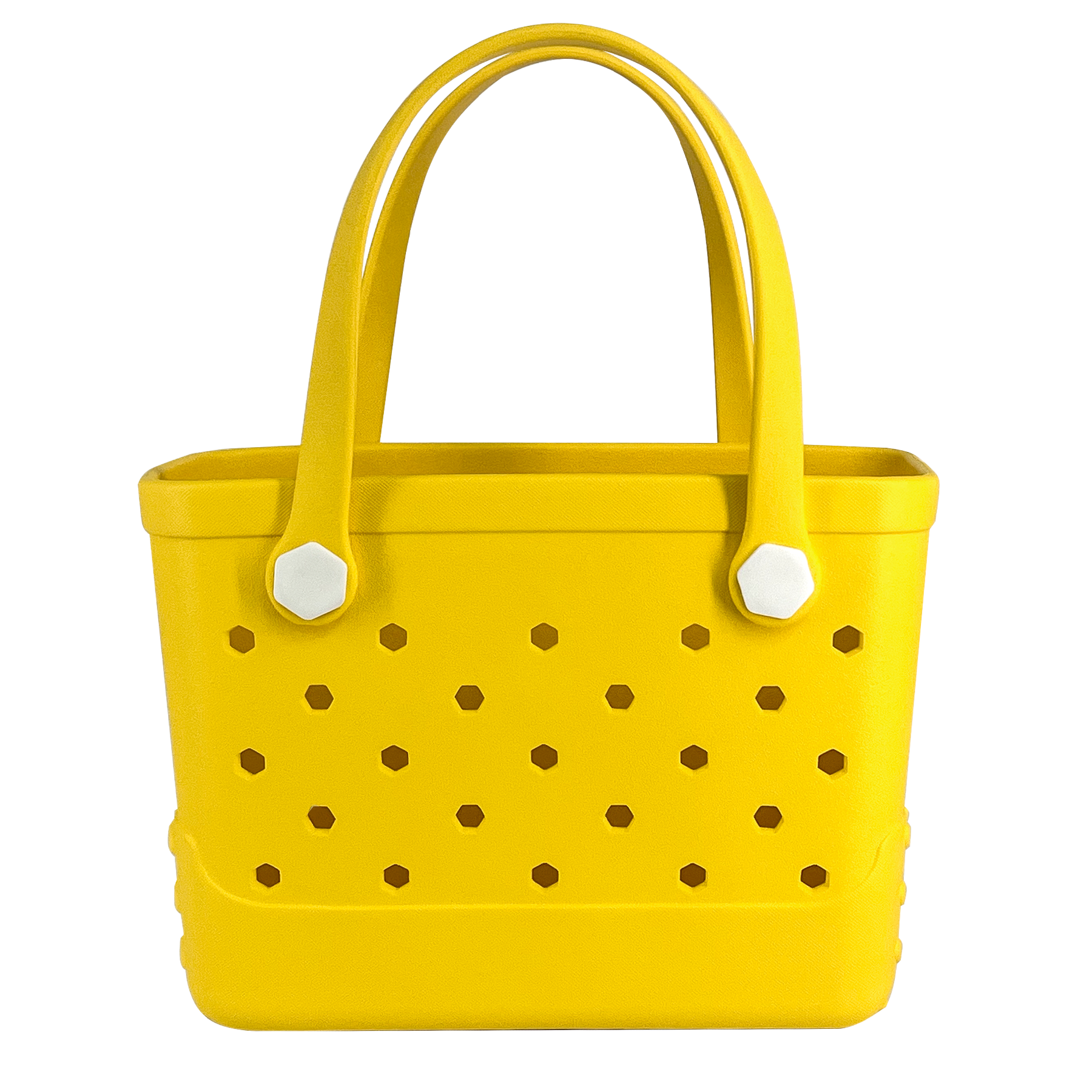 Waterproof Hexagon Mesh Beach Bag - Large Capacity Travel Storage Tote for Swimwear Towel Sunglasses - Yellow Small 28x21x11cm