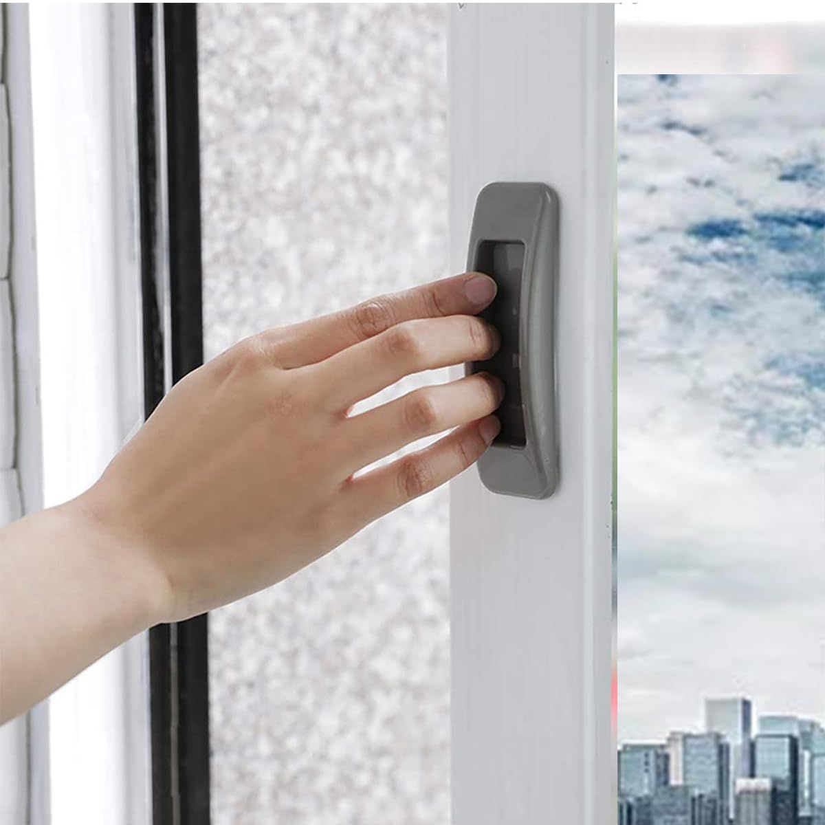 Drawer Handle Multipurpose Cabinet Knobs Helper Auxiliary Kitchen Cabinet Sliding Door Window Handle Convenient Opening(2pcs) — image 3