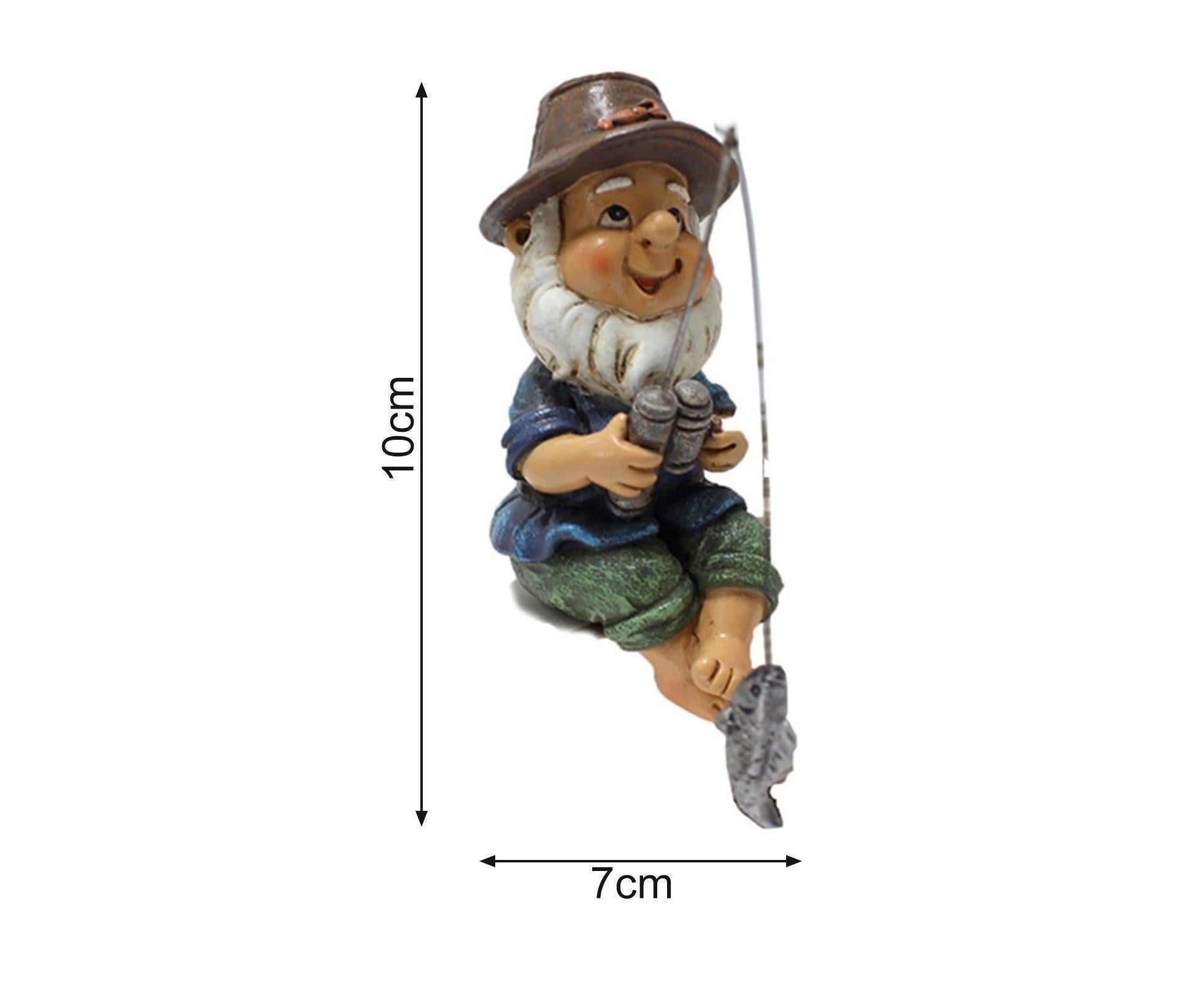 Lovely Fishing Man Shape Statue Decor Adorable Handmade Resin Statue Model for Garden-Fishing — image 6