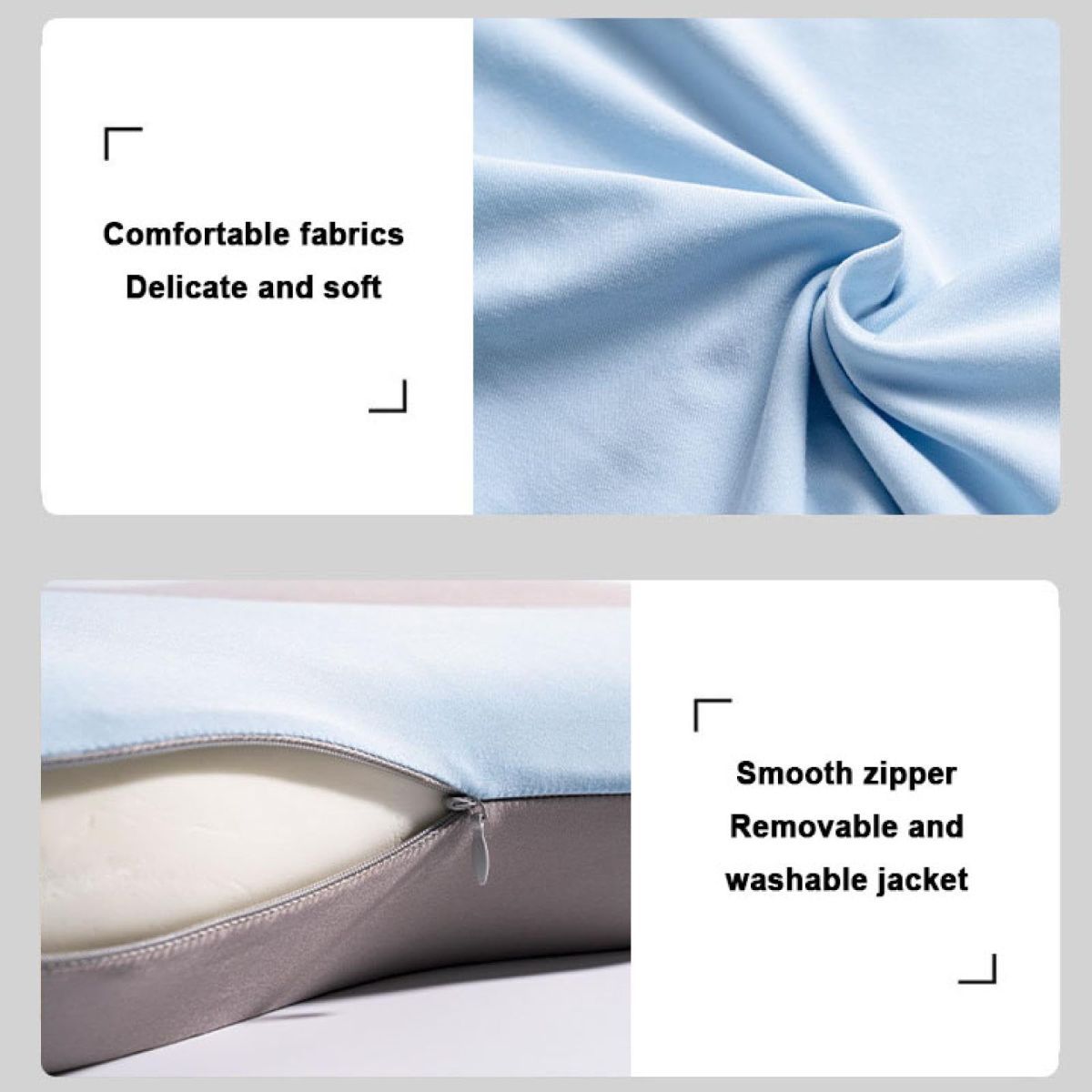Soft and Comfortable Cat Belly Pillow Home Memory Foam Pillow Cervical Deep Sleep Memory Pillow High Pillow - Yellow - Size 55 * 35 * 11cm โ image 5