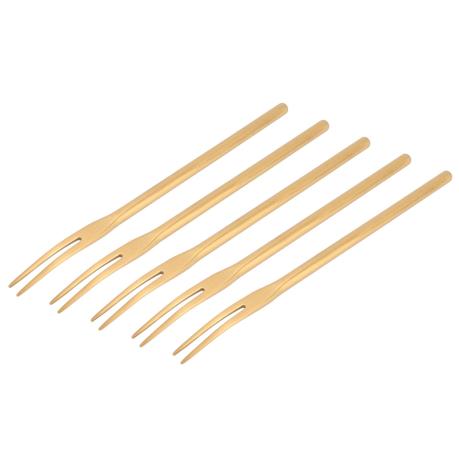 5Pcs Fruit Fork Stainless Steel Originality Cute Dessert Cake Small Fork for Home Bar Office — image 4