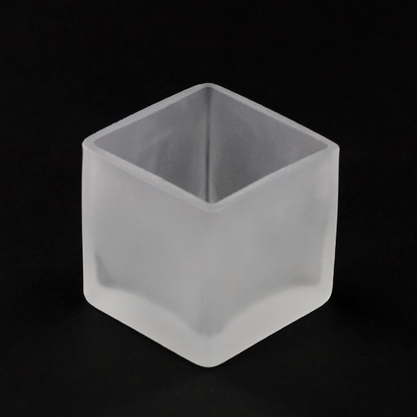 10 Pack Square Cube Frosted Glass 5cm Tealight Candle Holder Festival Decor Wedding Propose Parties Holiday and Home Decor — image 6