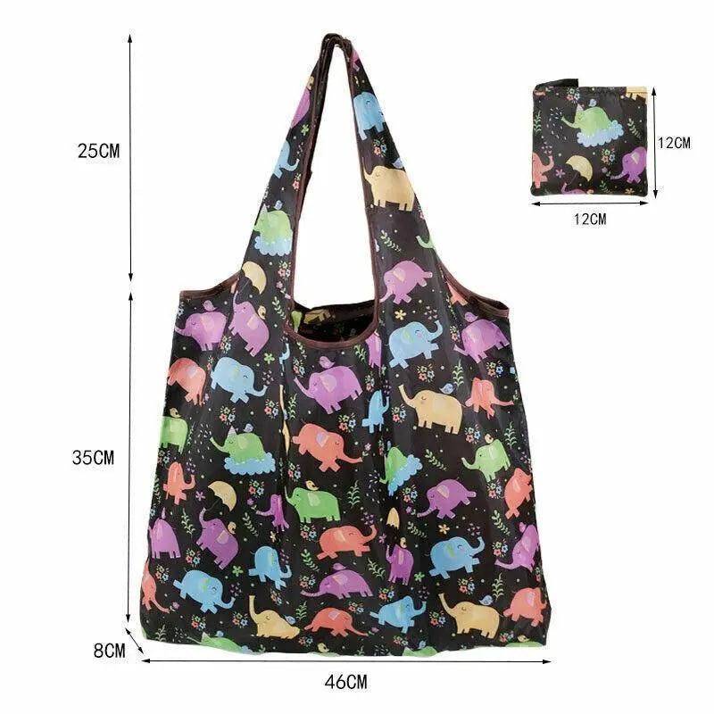 Reusable Foldable Light Waterproof Shopping Bags Carry bag Grocery Big - B-01 — image 5
