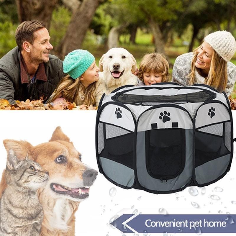 8 Panel Pet Tent Playpen Dog Cat Play Pen Bags Kennel Portable Puppy Crate Au — image 2