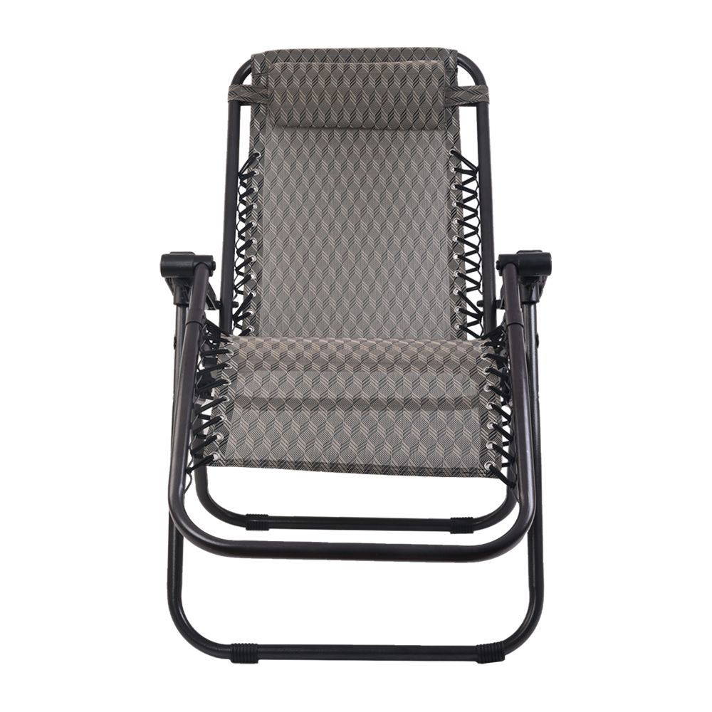 Gardeon Zero Gravity Chair Folding Outdoor Recliner Adjustable Sun Lounge Camping Grey — image 3