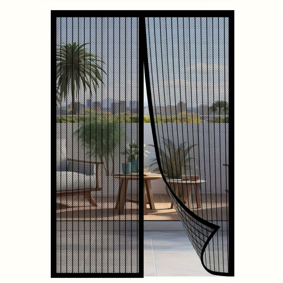 Magnetic Screen Door Self-Sealing Mesh Curtain Heavy-Duty Screen Door Insect - White - Size 120-210cm โ image 6