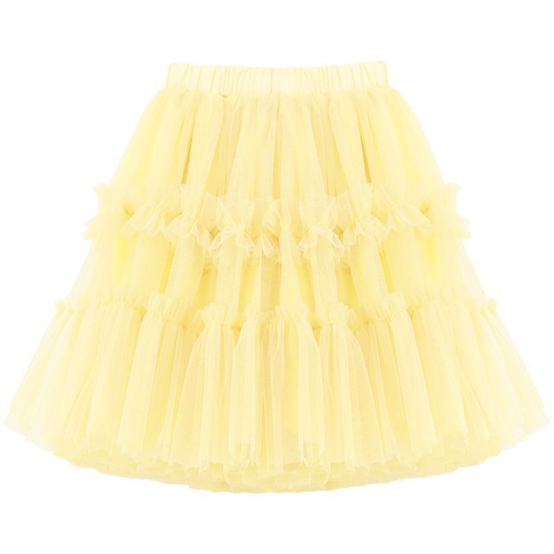 Girls Princess Skirt Polyester Ruffled Summer White 140cm — image 4