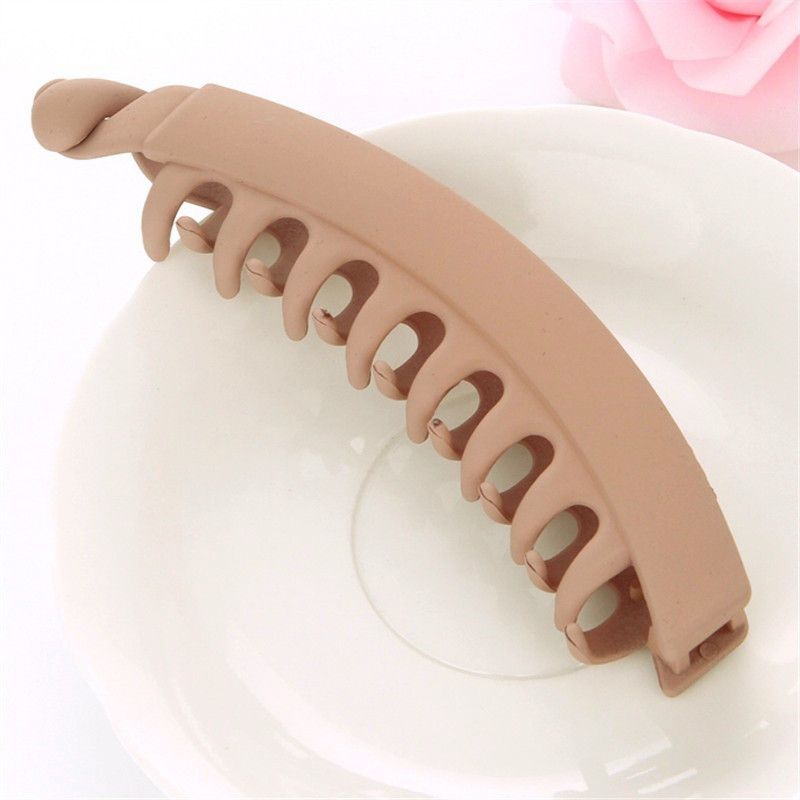 Matte Texture Plastic Hair Clip Banana Clip, Temperament Women Banana Clip Ponytail Barrettes Hair Accessories(3pcs) โ image 4