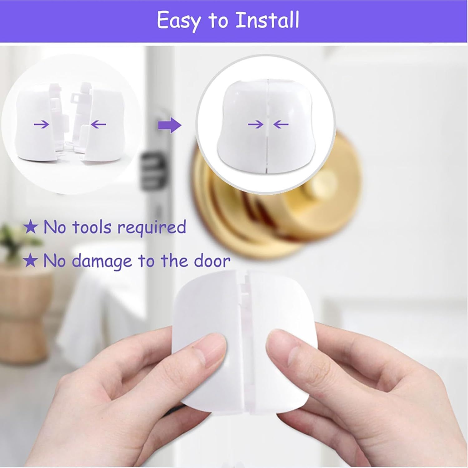 4Pack Door Knob Safety Cover for Kids — image 2