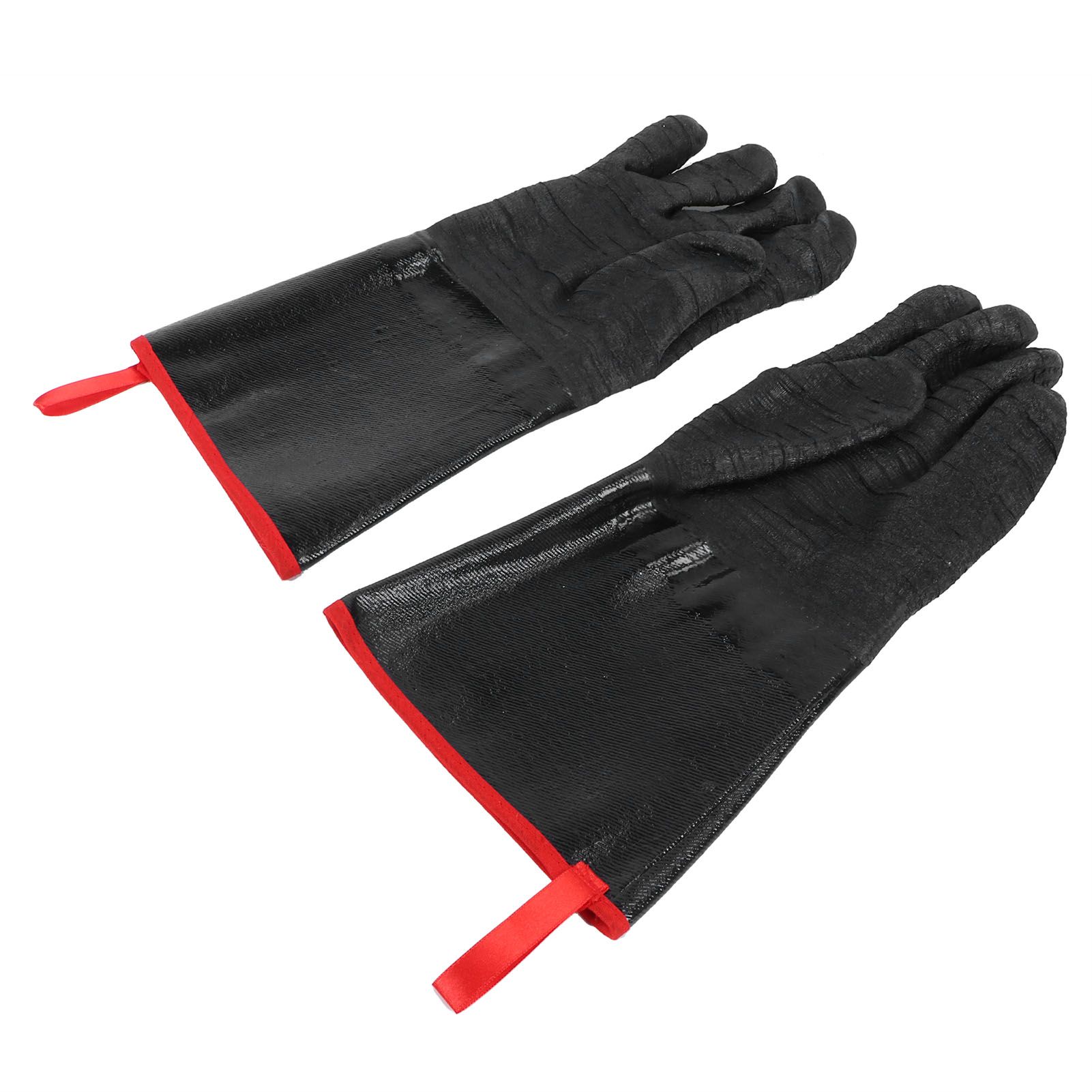 BBQ Gloves High Temperature Resistance 500℃ Waterproof Acid and Alkali Resistant Garden GlovesBlack 14in — image 3