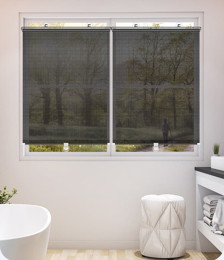 Removable Blackout Curtain with Suction Cups, Telescopic Portable Roller Blind for Windows and Car Sunshade, Black, 40×125cm — image 5