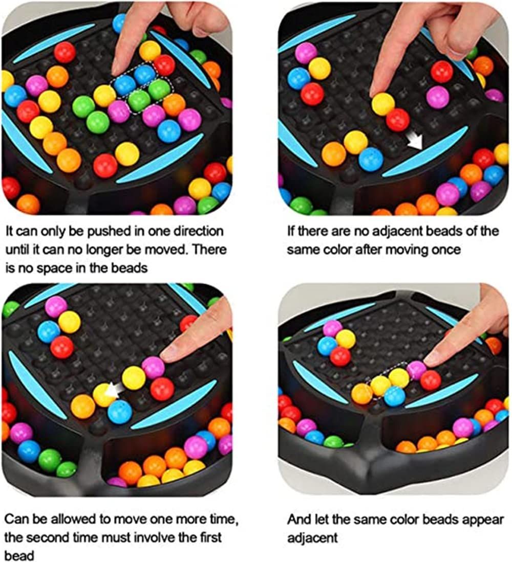 Puzzle Board Game, Rainbow Bead Game for Kids Parent Friends Interaction Matching Family Game Toy Set Play Together โ image 2