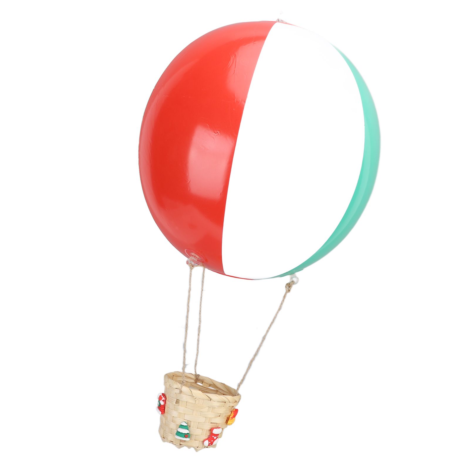 Hot Air Balloon with Rattan Basket PVC Colored Hanging Air Balloon Decoration for Christmas Decor โ image 3