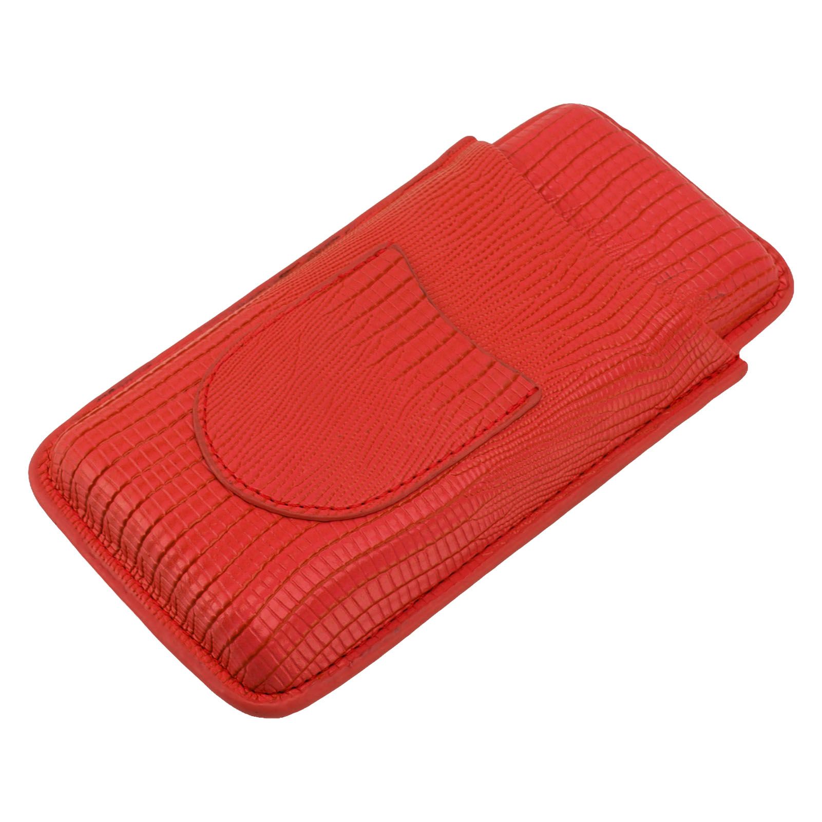 Cigar Holder Portable Moisturizing Comfortable Touch Colorfast Precise Stitching Travel Cigar Case for Men Red — image 3