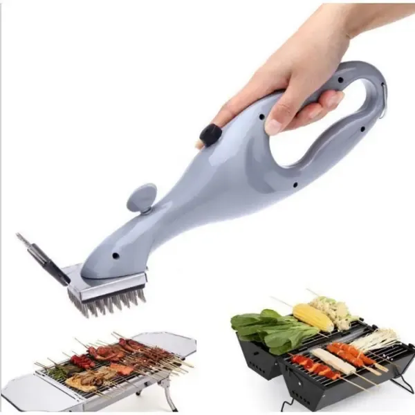 Steam Grill Cleaning Brush, 360-Degree Stainless Steel Bristle Cleaner for BBQ Grates, Gas and Charcoal Grills, Grey — image 2