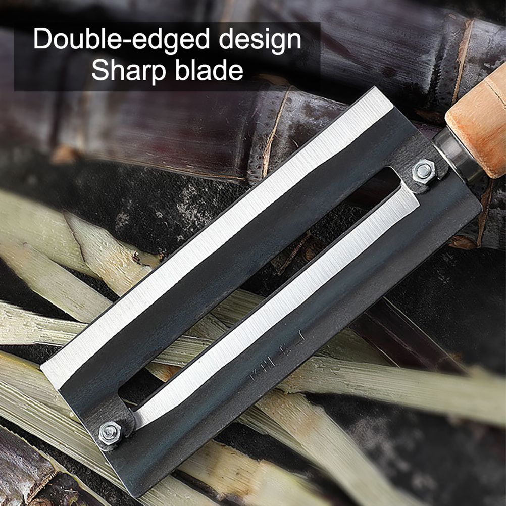 Sugarcane Peeling Kinfe Pineapple Peeler Carbon Steel Sugar Cane Peeling Cutter with Wooden Handle โ image 5