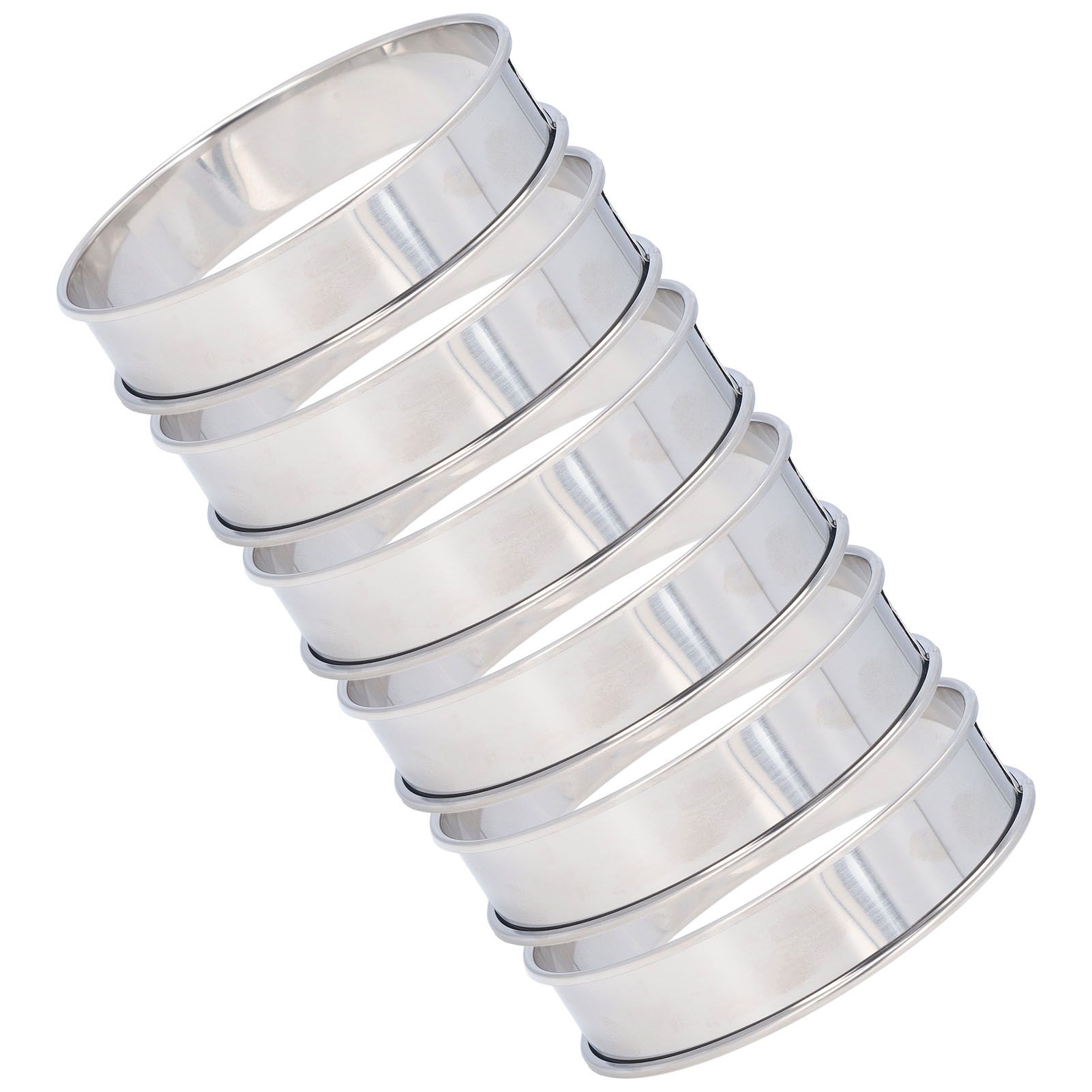 6 PCS Crumpet Rings Double Volume Easy Demoulding DIY Stainless Steel English Muffin Rings for Home Food Making Tool8cm / 3.1in โ image 5