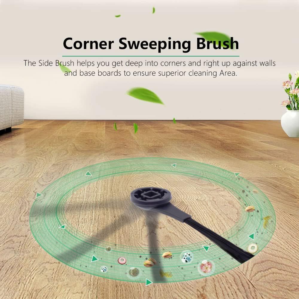 Replacement Compatible with Shark IQ Series R101AE RV1001AE RV101 RV1001 RV912S, Robot Vacuum with 1 Main Brush 2 HEPA ilter 4 Side Brush — image 6